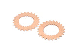 Copper Circle Blank, 2 Raw Copper Circle Blanks, Copper Round, Stamping Blanks, Findings (42x0.80mm) M02157