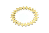 Brass Circle Charm, 2 Textured Raw Brass Circle Charms With 2 Holes, Brass Pendants, Findings, Connectors (42x0.80mm) M02152