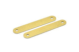 Customized Name Bar, 10 Raw Brass Stamping Connectors (59x10mm) B0145