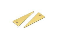 Tiny Necklace Triangle, 12 Raw Brass Triangle Charms (28x10x0.80mm) A0793