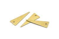 Tiny Necklace Triangle, 12 Raw Brass Triangle Charms (28x10x0.80mm) A0793