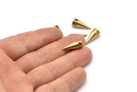 Spike Tribal Pendant, 6 Raw Brass Spike Tribal Pendant (18x7mm) A0762