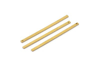 Brass Bar Pendant, 25 Raw Brass Bars (45x2x1mm) Bs 1196--a0863