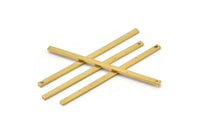 Brass Bar Pendant, 25 Raw Brass Bars (45x2x1mm) Bs 1196--a0863