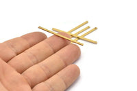 Brass Bar Pendant, 25 Raw Brass Bars (45x2x1mm) Bs 1196--a0863
