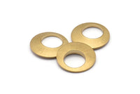 Brass Hoop Finding, 6 Raw Brass Geometric Pendants, Charms, Earring Findings (18x2.2mm) Bs 1290