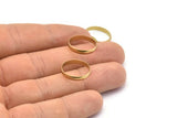 Brass Band Ring - 24 Raw Brass Ring Settings (16mm) Bs 1138--R013