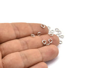5mm Jump Rings, 250 Silver Brass Jump Rings, Connectors (5x1mm) (b0066)
