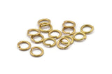 8mm Jump Ring - 100 Raw Brass Jump Rings (8x1.2mm) A0368