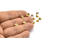 Brass Earring Studs, 250 Raw Brass Earring Studs Back Stoppers 6mm) Bs1258--a0894