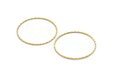 Textured Brass Ring, 25 Raw Brass Circles (35mm) Brs 2071 A0590