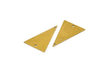 Geometric Brass Pendant, 20 Raw Brass Triangle Charms With 2 Holes (25x16mm) Brs 58tr A0403