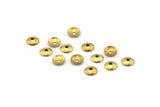 Brass Bead Cap, 200 Raw Brass Bead Caps (6mm) Brs 556 A0227