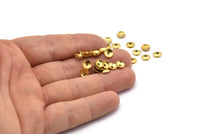 Brass Bead Cap, 200 Raw Brass Bead Caps (6mm) Brs 556 A0227