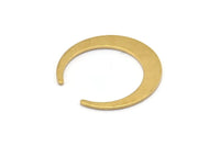 Brass Moon Blank, 6 Raw Brass Crescent Moon Blanks, Pendants, Earrings, Findings (28.5x27.5x5x1mm) E014