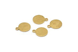 Brass Cabochon Tag, 50 Raw Brass Cabochon Tags With 1 Loop, Stamping Tags (12.5x10x1mm) E040