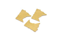 Brass Minnesota Blank, 24 Raw Brass Minnesota State Blanks, Findings (15x13x1mm) E044