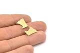 Brass Minnesota Blank, 24 Raw Brass Minnesota State Blanks, Findings (15x13x1mm) E044