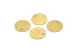 Brass Cabochon Tag, 24 Raw Brass Textured Cabochon Tags With 1 Hole, Stamping Tags (12x0.7mm) E081