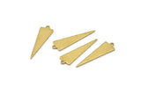 Brass Triangle Charm, 24 Raw Brass Triangle Charms With 1 Loop (22.5x7x0.80mm) E089