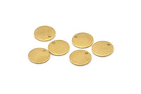 Brass Cabochon Tag, 24 Raw Brass Cabochon Tags With 1 Hole, Stamping Tags (12x1mm) E082