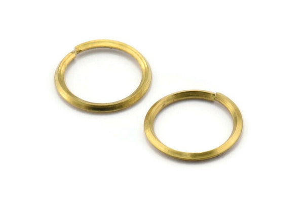 13mm Jump Ring, 24 Raw Brass Jump Rings (13x1.3mm) E155