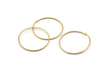 Tel Küpe Halkaları, 48 Ham Pirinç Tel Küpe Halkası, Küpe Parçaları (25x0,8 mm) E157
