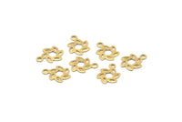 Brass Windmill Charm, 100 Raw Brass Windmill Charm With 1 Loop,Pendants, Findings (12x8mm) E295