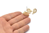 Brass Drop Earring, 10 Raw Brass Drop Shape Earring Charms With 1 Loop, Pendants, Findings (19x11.5x2.9mm) E239