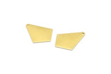 Brass Diamond Charm, 6 Raw Brass Rhombus Charms With 1 Hole, Findings (32x25x1mm) A2259