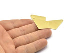Brass Diamond Charm, 6 Raw Brass Rhombus Charms With 1 Hole, Findings (32x25x1mm) A2259