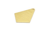 Brass Diamond Charm, 6 Textured Raw Brass Rhombus Charms With 1 Hole, Findings (32x25x1mm) A2258