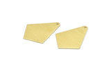 Brass Diamond Charm, 6 Textured Raw Brass Rhombus Charms With 1 Hole, Findings (32x25x1mm) A2258
