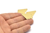 Brass Diamond Charm, 6 Textured Raw Brass Rhombus Charms With 6 Holes, Findings (32x25x1mm) A2260