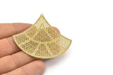 Brass Earring Charm ,4 Raw Brass Ethnic Motif Earring Charms Pendants With 1 Loop , Findings (60x63mm) E531