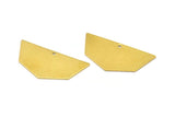 Raw Brass Pendant, 8 Raw Brass Five Edged Geometric Shape Blanks With 1 Hole (40x20x0.80mm) E581