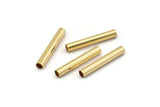 Gold Plated Tube Beads, 12 Gold Plated Brass Tubes (3x20mm) Bs 1440 Q0052