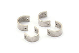 Gümüş Kolye Parçaları, 2 Delikli 12 Antik Gümüş Kaplama Pirinç Kolye Parçası, Kolye Uçları (10x8x1mm) BS 2023 H1249