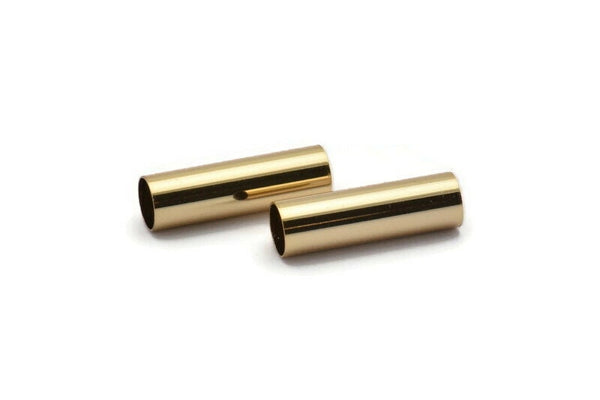 Large Tube Bead, 6 Gold Plated Tubes (6x20mm) Bs 1533 Q0069