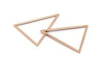 Rose Gold Blank Triangles, 2 Rose Gold Plated Brass Triangles (39x39x31mm) BS-1308 Q0140