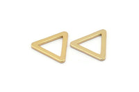 Tiny Triangle Connector, 8 Gold Plated Brass Triangle Connectors, Rings  (16x2x1.2mm) D0023 Q0165