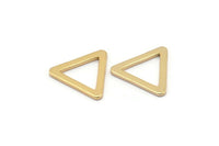 Tiny Triangle Connector, 10 Gold Plated Brass Triangle Connectors, Rings  (16x2x1.2mm) D0023 Q0165
