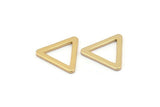 Tiny Triangle Connector, 10 Gold Plated Brass Triangle Connectors, Rings  (16x2x1.2mm) D0023 Q0165