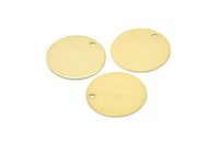 Gold Stamping Tag, 10 Gold Plated Stamping Tags with 1 Hole (16mm) Brs 64 A0291 Q0188