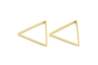 Gold Triangle Rings, 8 Gold Plated Open Triangle Rings, Charms (29x0.8x2mm) BS 1195 Q0168
