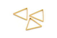 Gold Triangle, 6 Gold Plated Brass Open Triangle Rings, Charms (27x0.8x2mm) BS 1196 Q0180