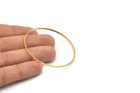 Gold Circle Connectors, 2 Gold Plated Brass Circle Connectors (55x0.75x1.8mm) BS 1073 Q0623