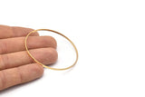 Gold Circle Connectors, 2 Gold Plated Brass Circle Connectors (55x0.75x1.8mm) BS 1073 Q0623