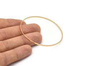 Gold Circle Connectors, 2 Gold Plated Brass Circle Connectors (60x0.75x1.8mm) BS 1074 Q0624