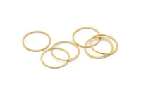 Gold Circle Connectors, 10 Textured Gold Plated Brass Circle Connectors (19x0.8x1mm) BS 2070 Q1031